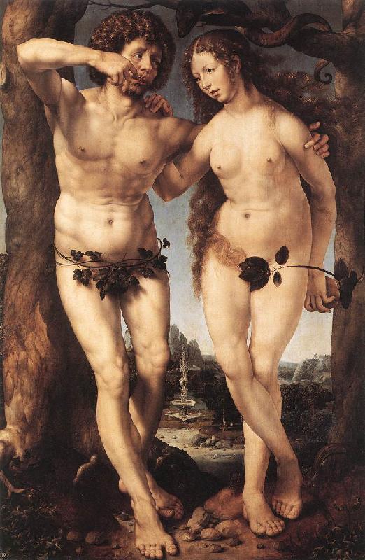 GOSSAERT, Jan (Mabuse) Adam and Eve sdgh oil painting image